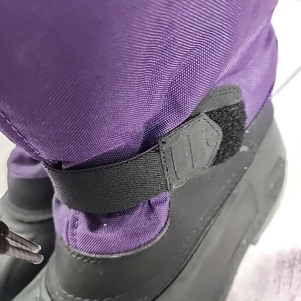 Kamik Womens 6 Purple Black Boots Cold‎ Weather Winter Snow Waterproof Lined